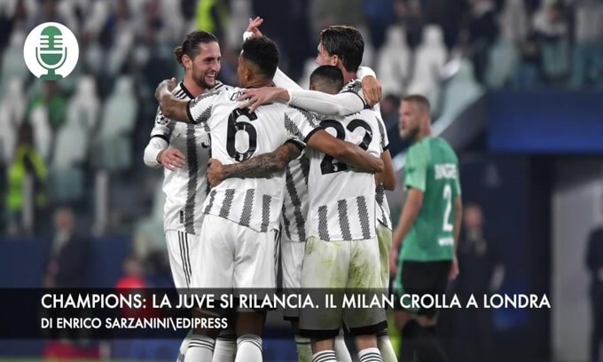 Champions: la Juventus si rilancia. Il Milan crolla a Londra
