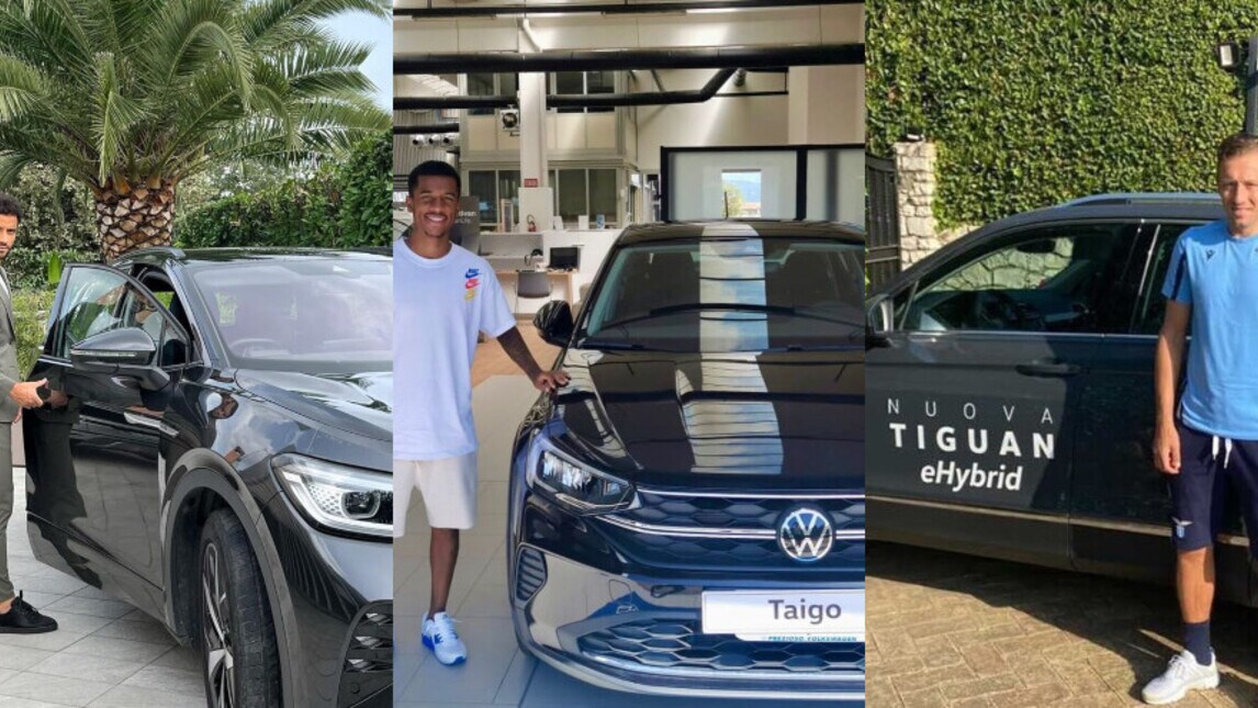 Lazio pazza di Volkswagen: i calciatori posano con le loro tedesche