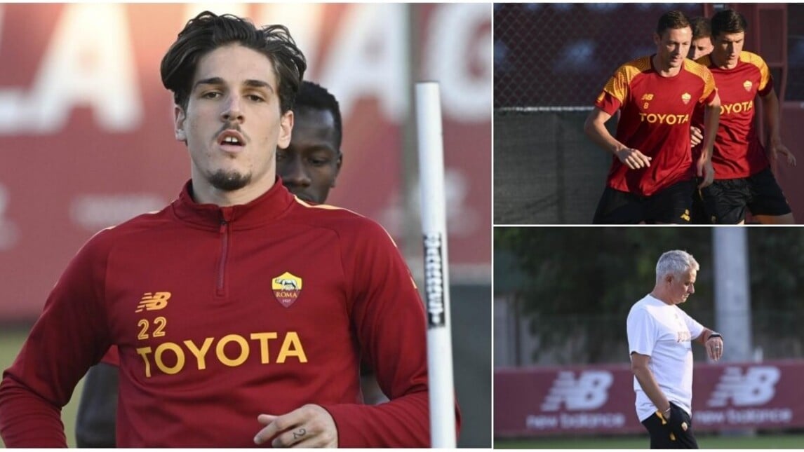 Roma-Ludogorets: Zaniolo e Matic si allenano, Mourinho sorride