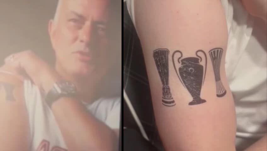 La Roma regala ai tifosi dei tatuaggi come quello di Mourinho