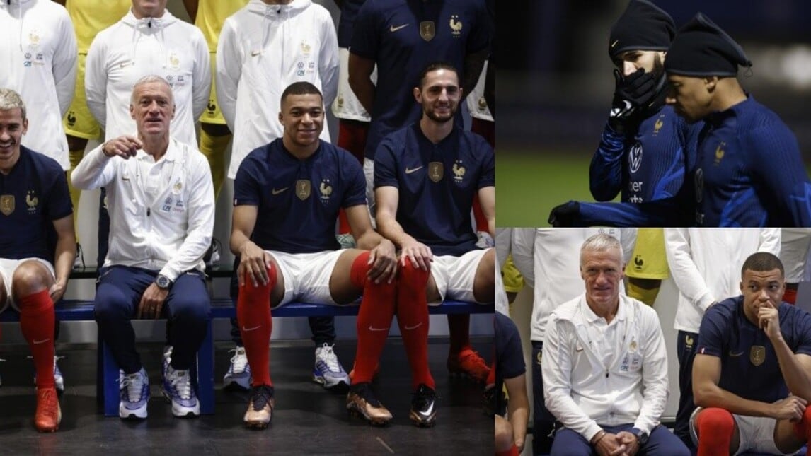 Francia dietro le quinte: foto di squadra e colloquio Benzema-Mbappé