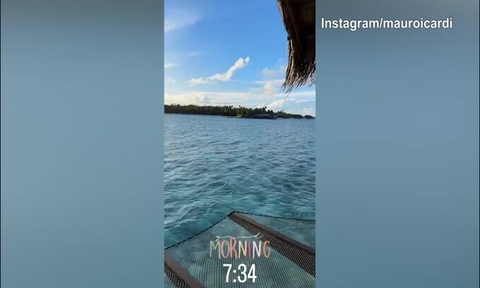 Il buongiorno di Mauro Icardi dalla Maldive