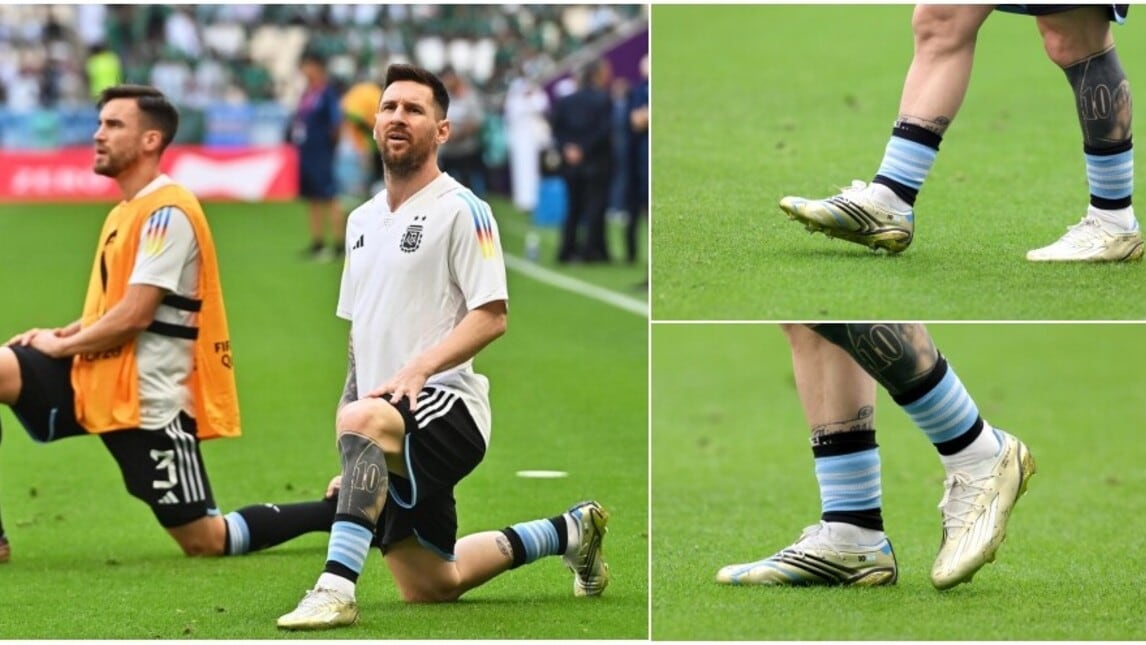 Messi, la caviglia sta meglio: le foto prima di Argentina-Arabia