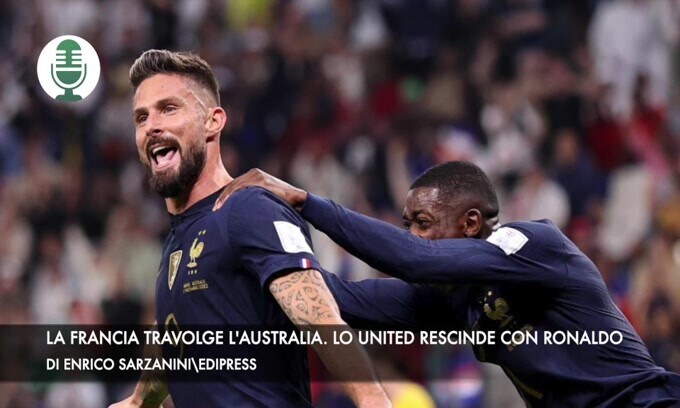 La Francia travolge l'Australia. Lo United rescinde con Ronaldo