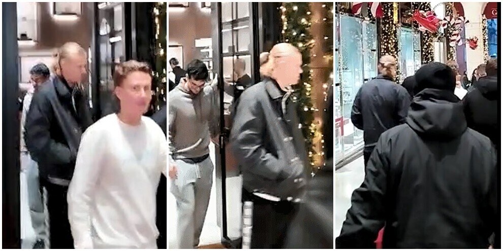 Haaland fa shopping in centro a Bologna