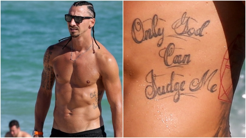 Ibrahimovic e il tatuaggio in mostra a Miami: la frase è pazzesca