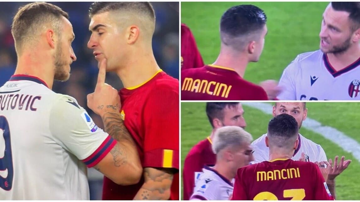 Arnautovic e Mancini, furioso faccia a faccia in campo