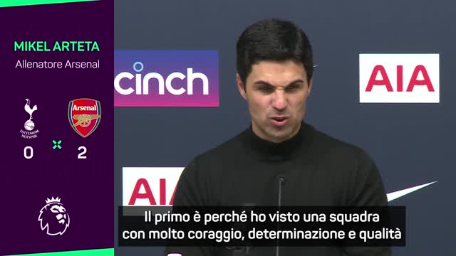 L'Arsenal si aggiudica il derby, Arteta: "Emozione indescrivibile"