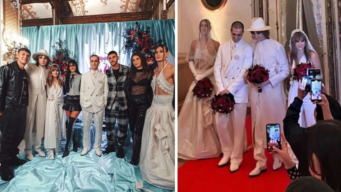 La boda de Maniskin con Dybala, Oriana, Pellegrini, Fedez: las fotos más hermosas