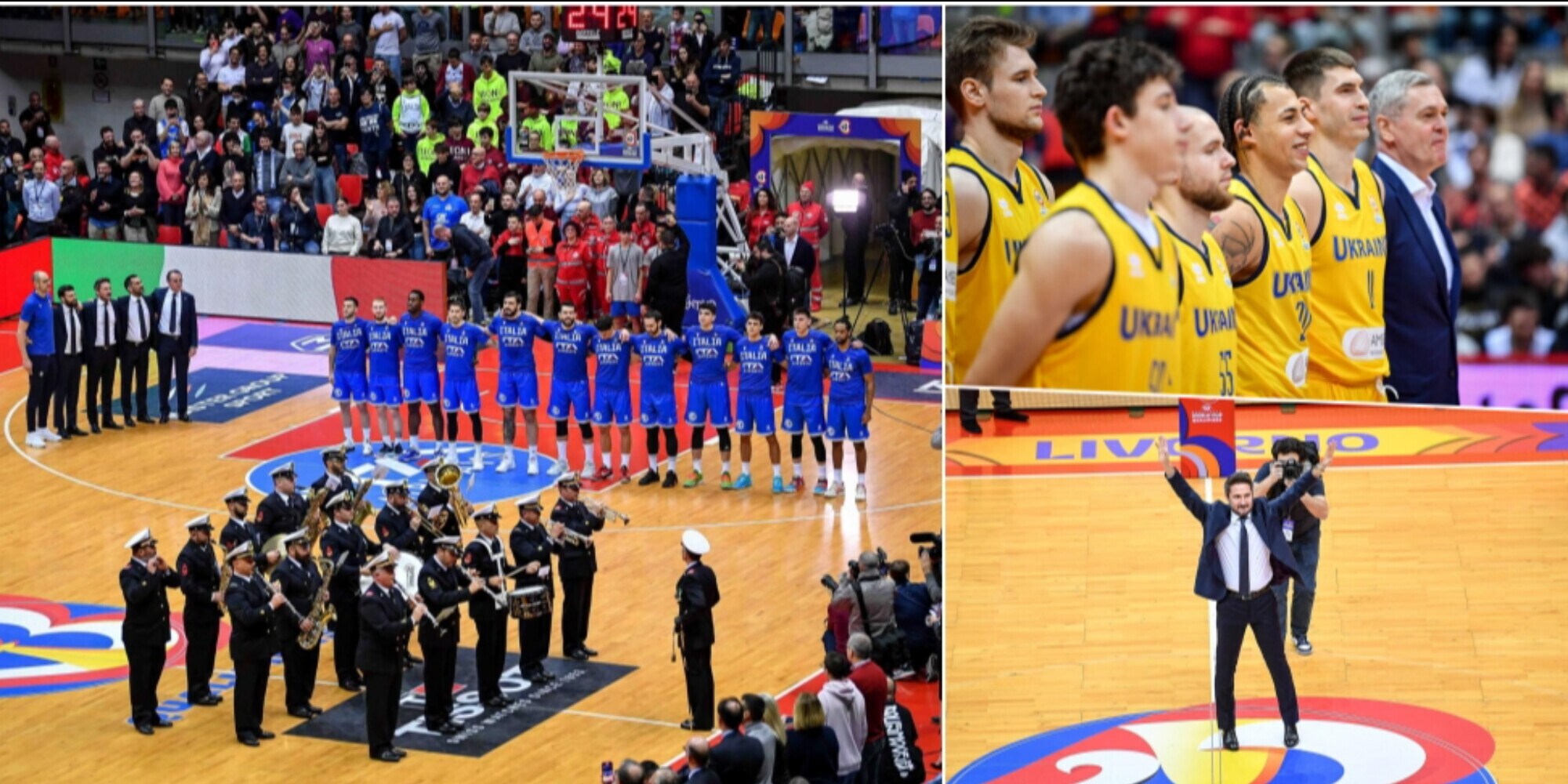 Basket, Livorno ritrova l'Italia e rende omaggio all'Ucraina, poi