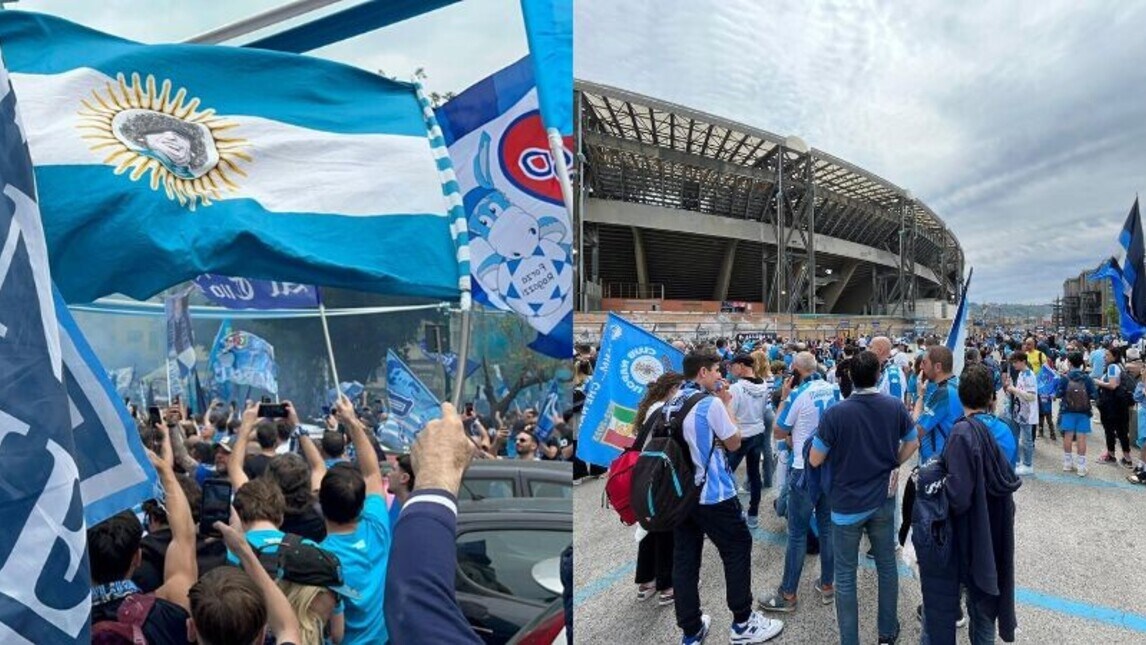 Napoli, code chilometriche al Maradona prima della Salernitana