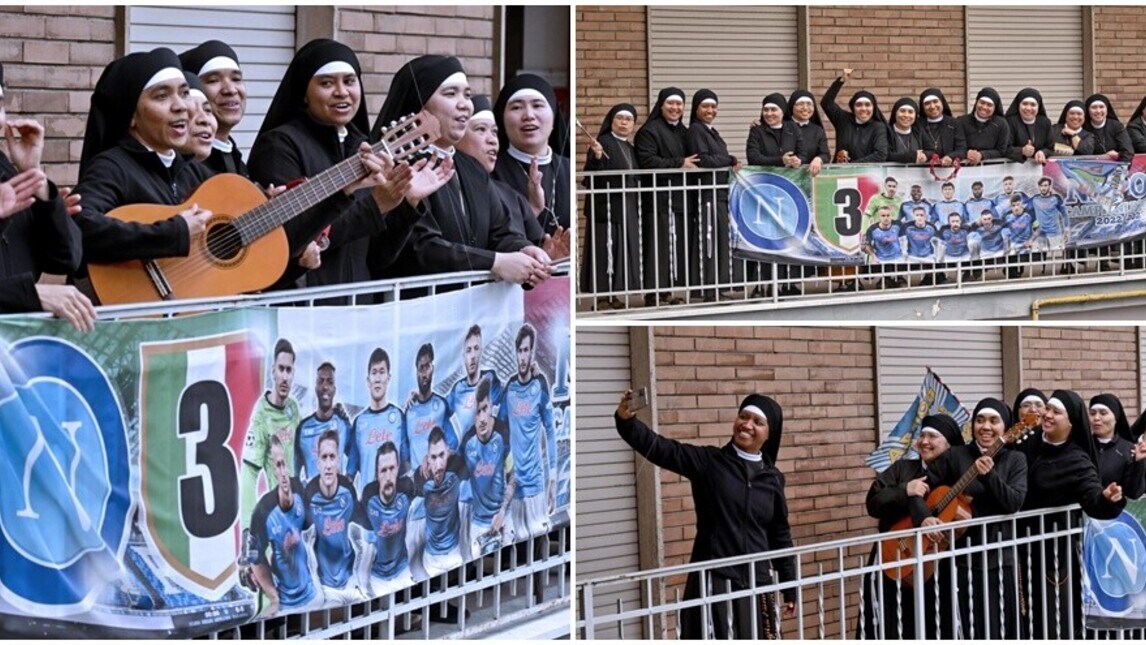 Napoli, anche le suore di Casoria fanno festa per lo scudetto