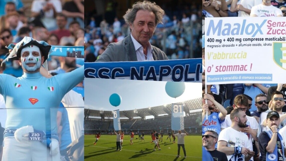 Festa Napoli, il Maradona è uno spettacolo: c'è anche Sorrentino