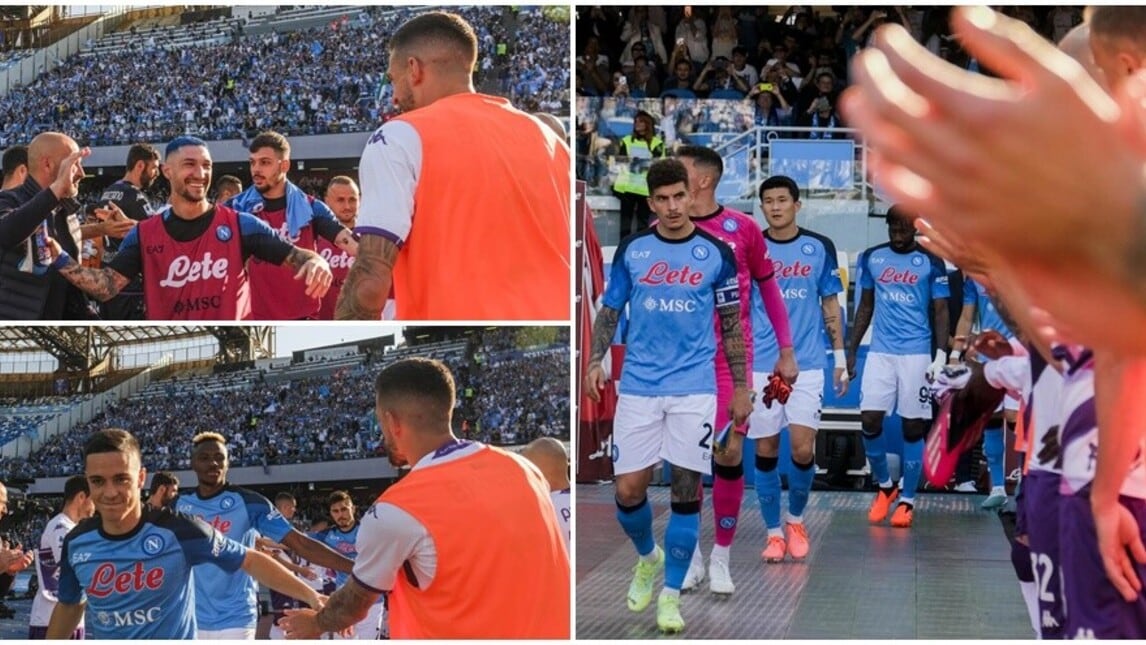 'Pasillo de honor' per il Napoli: l'omaggio della Fiorentina ai campioni d'Italia