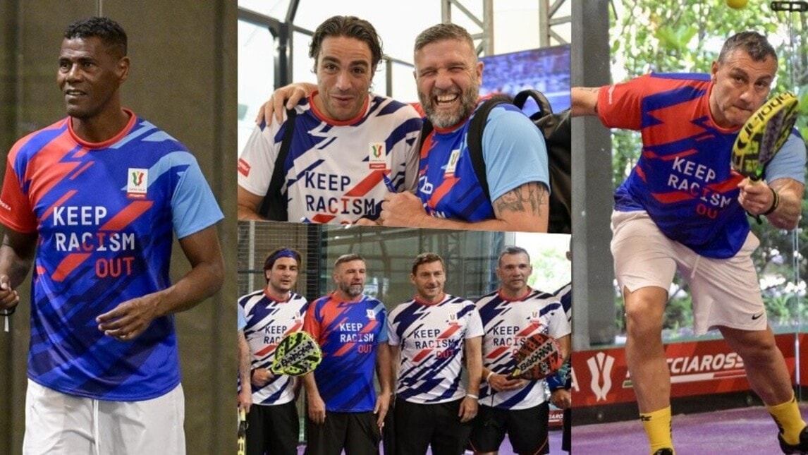 Da Aldair a Candela, Totti e Vieri: tanto divertimento alla Padel Cup