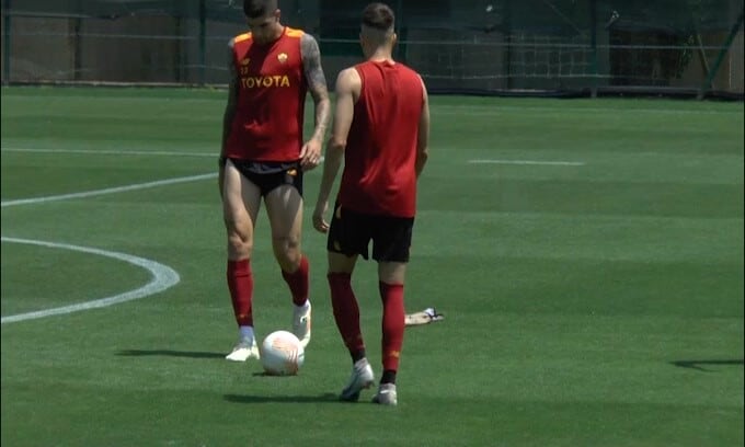 Roma, El Shaarawy and Spinazzola try the free kicks