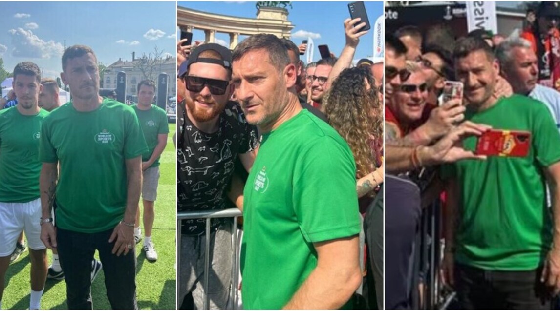 Roma-Siviglia: Totti alla fan zone manda in delirio i tifosi