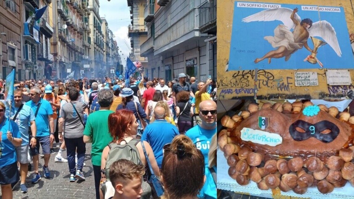Napoli, consegna del trofeo dello scudetto: migliaia di tifosi in strada