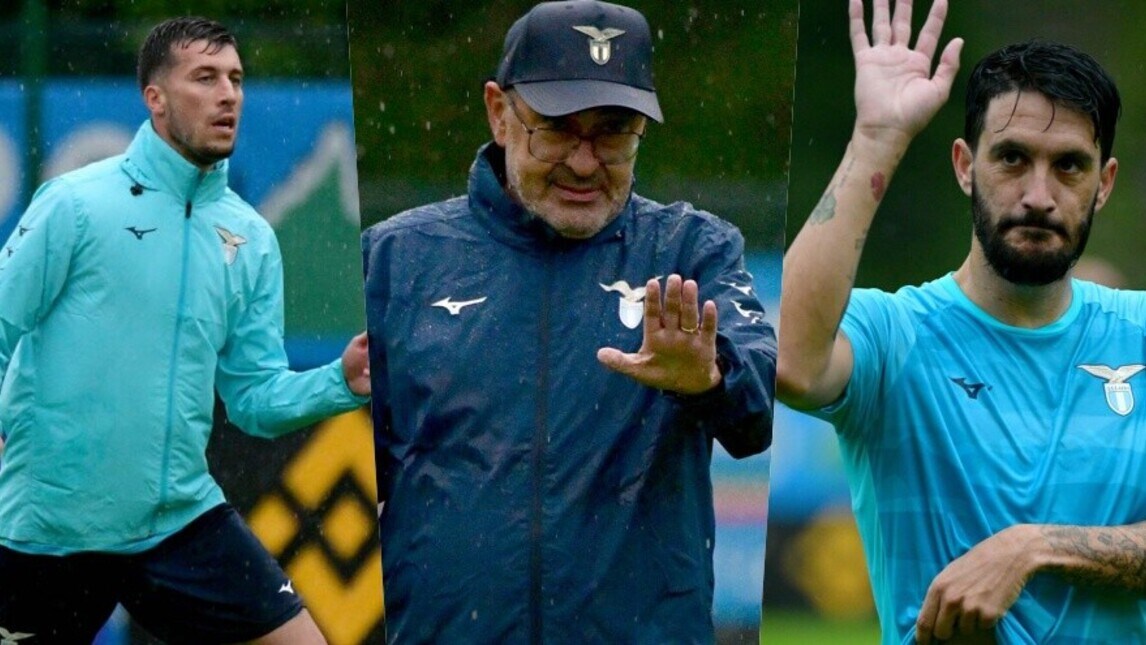 Lazio, primo giorno di ritiro: pioggia e freddo, Sarri dirige