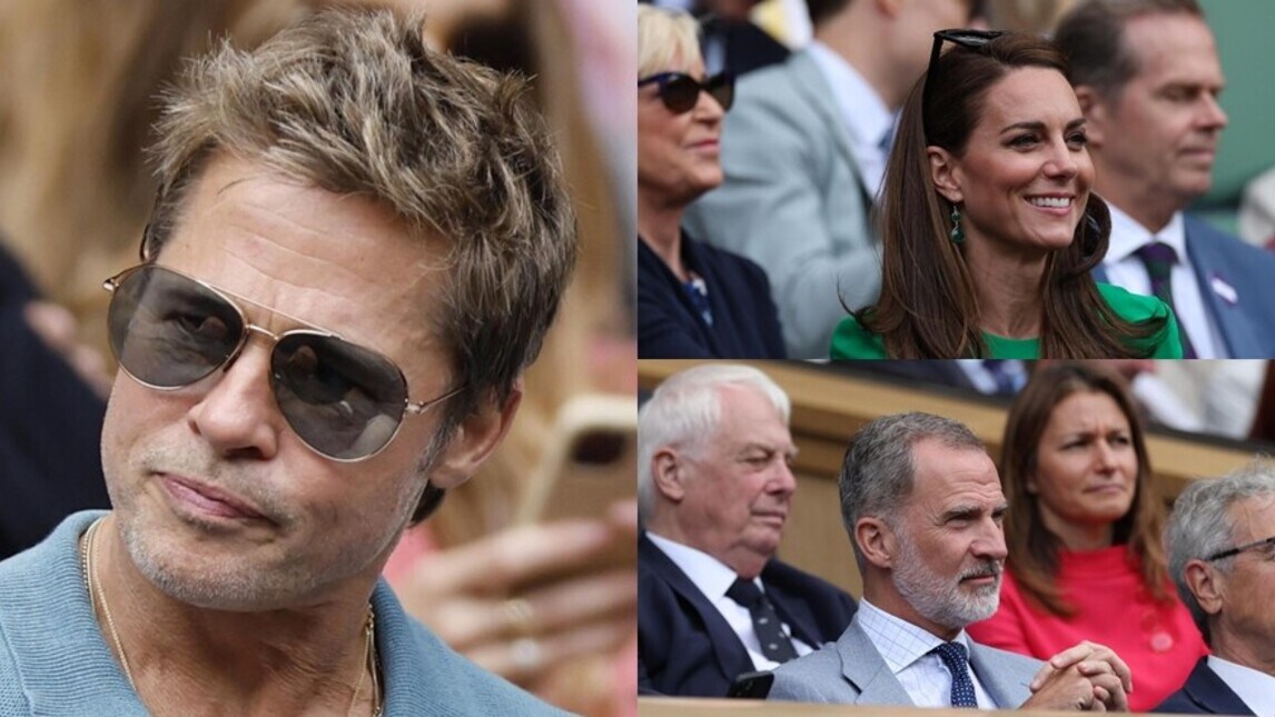 Wimbledon, tutti i vip sugli spalti per la finale: dai reali a Brad Pitt