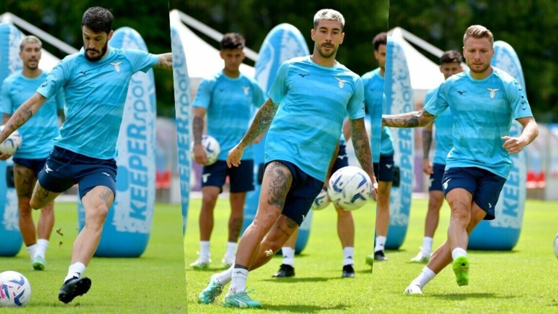 Lazio, che sfida con le punizioni! Tiri sotto gli occhi di Sarri