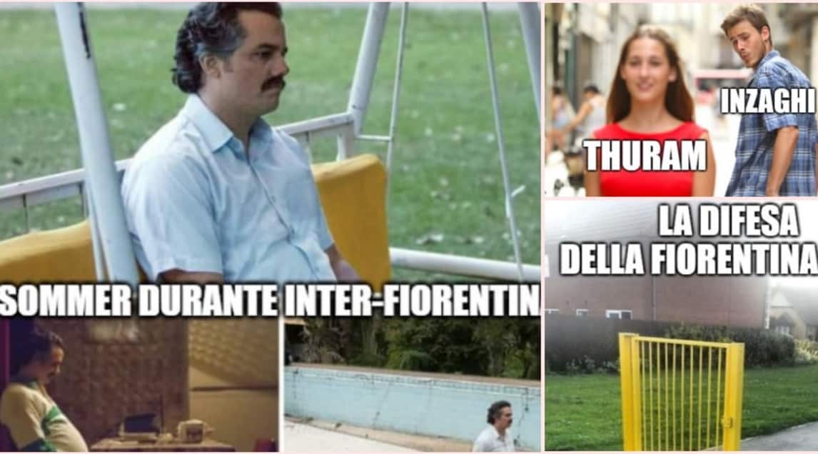 L'Inter spazza via la Fiorentina: social impietosi con le ironie