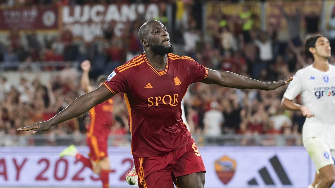 Lukaku da urlo, che festa per il primo gol con la Roma!