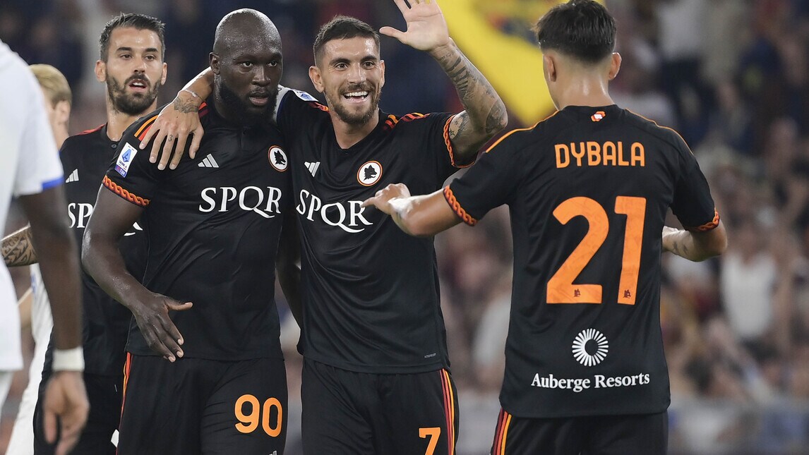 Roma con la terza maglia: il primo gol è di Lukaku