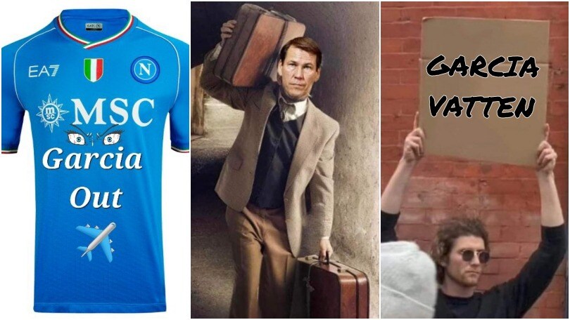 Napoli, Garcia a rischio esonero: tantissimi fotomontaggi spuntati sul web