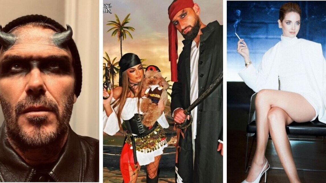 Da Beckham e Donnarumma a Ilary Blasi e i Ferragnez: tutti pazzi per Halloween!