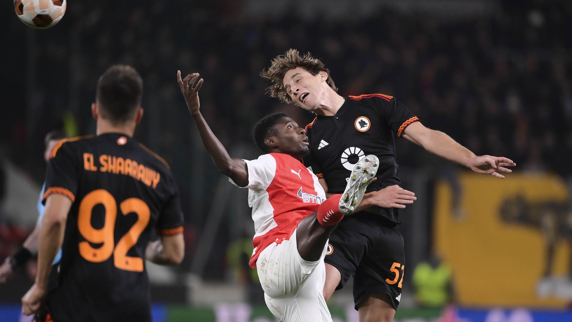 Slavia Praga-Roma, le foto più belle della sfida di Europa League