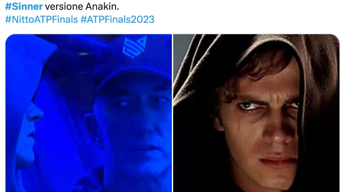 "Sinner versione Anakin": i social scatenati per il look di Jannik in tribuna