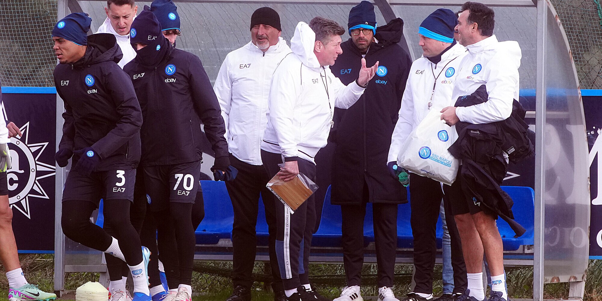 Napoli, Mazzarri si prepara al ritorno in Champions: le foto della rifinitura