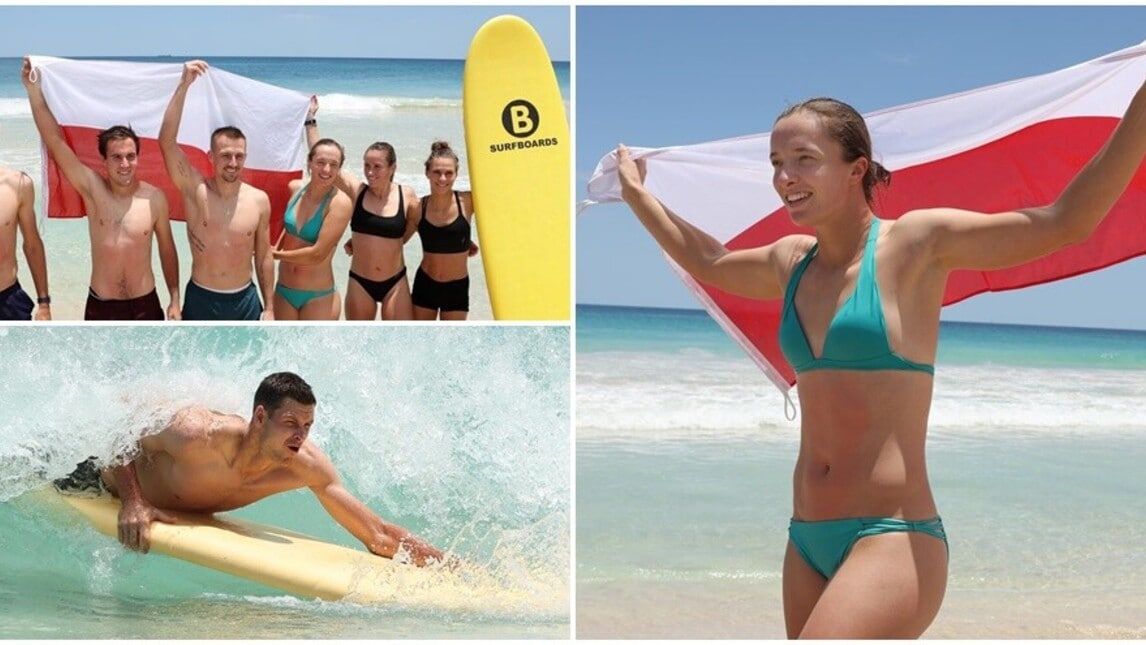 Dal tennis al surf, Hurkacz e Swiatek sulle onde di Perth