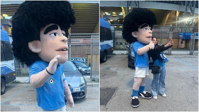 Per Napoli-Juve spunta anche il pupazzo di Diego Armando Maradona!