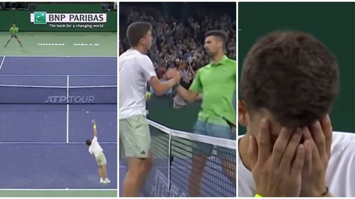 Nardi e il punto finale con Djokovic: l'espressione è virale. E Nole reagisce così