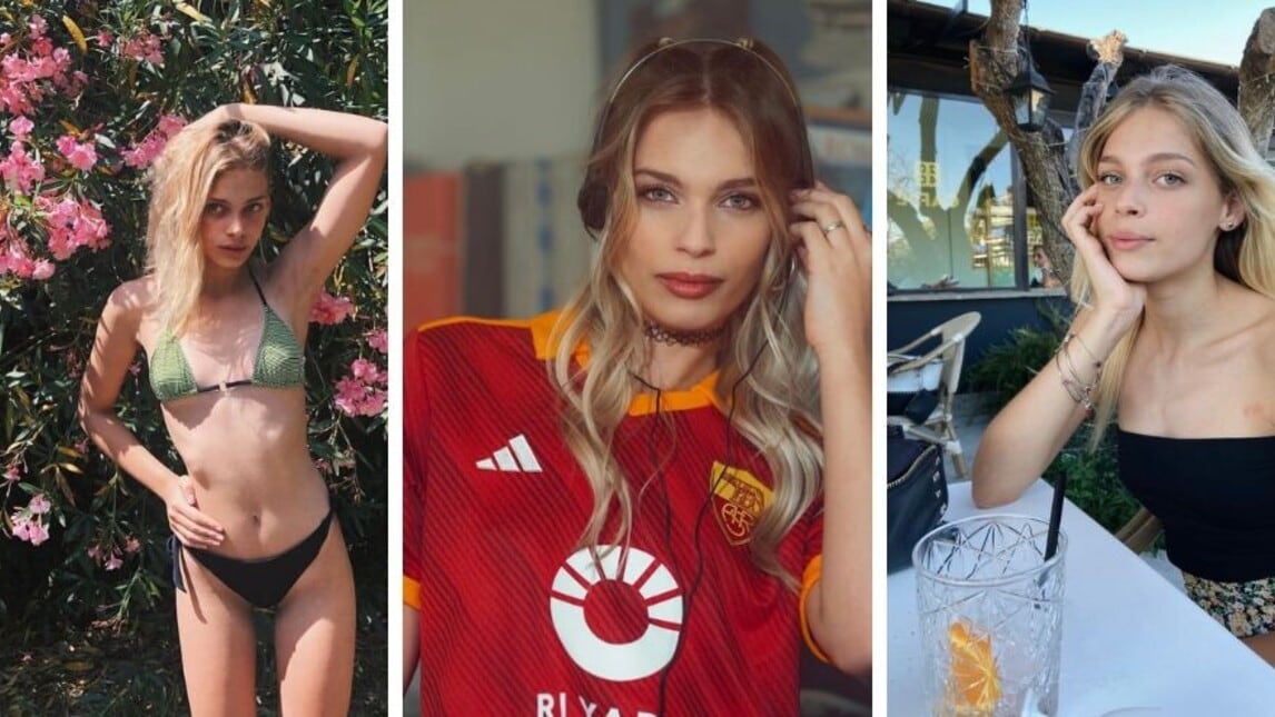 Roma, la modella con la maglia del derby fa impazzire i social: chi è