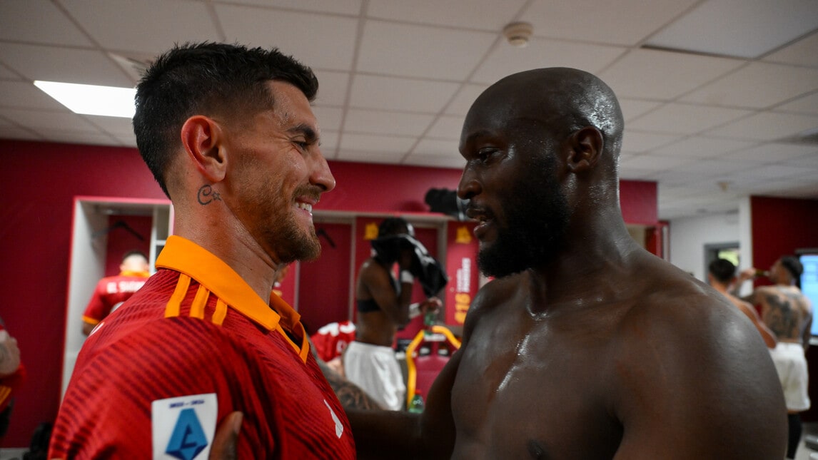 Roma, che festa negli spogliatoi dopo la vittoria nel derby