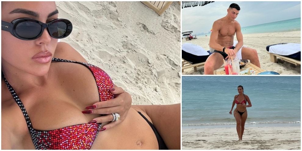 Ronaldo e Georgina, due giorni d'amore ad Abu Dhabi tra mare, bikini e cocktail