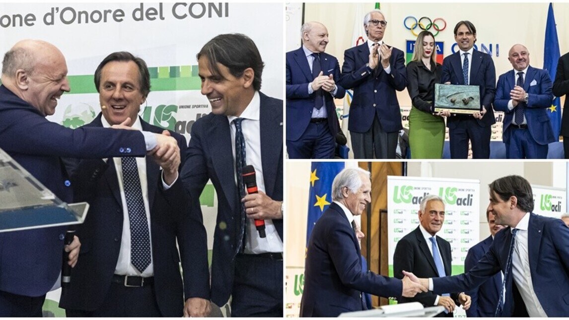 Premio Bearzot a Simone Inzaghi: la consegna al Salone d'Onore del Coni