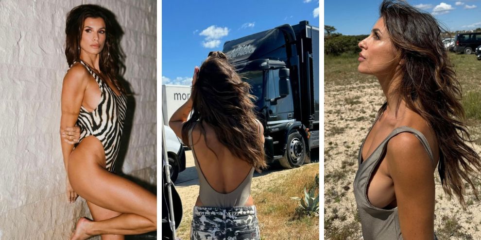 Elisabetta Canalis show: il costume svela il dettaglio hot