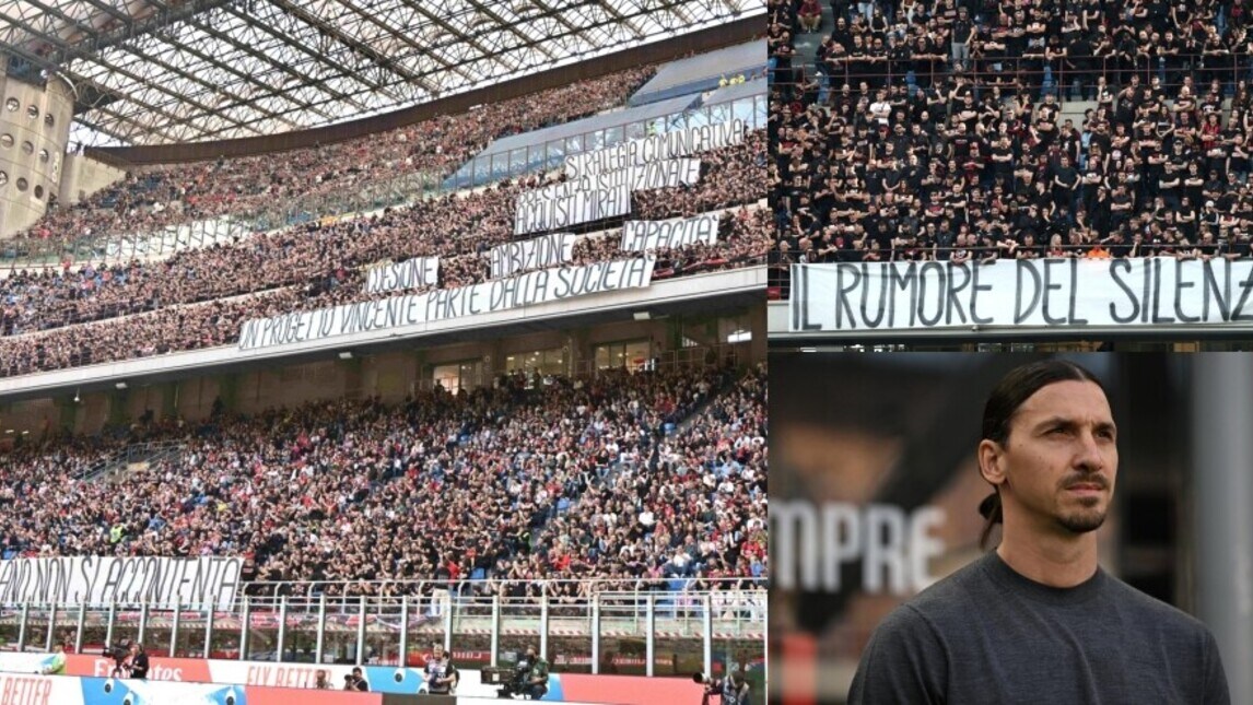 Milan, contestazione in Curva Sud: clima surreale a San Siro, Ibrahimovic impietrito
