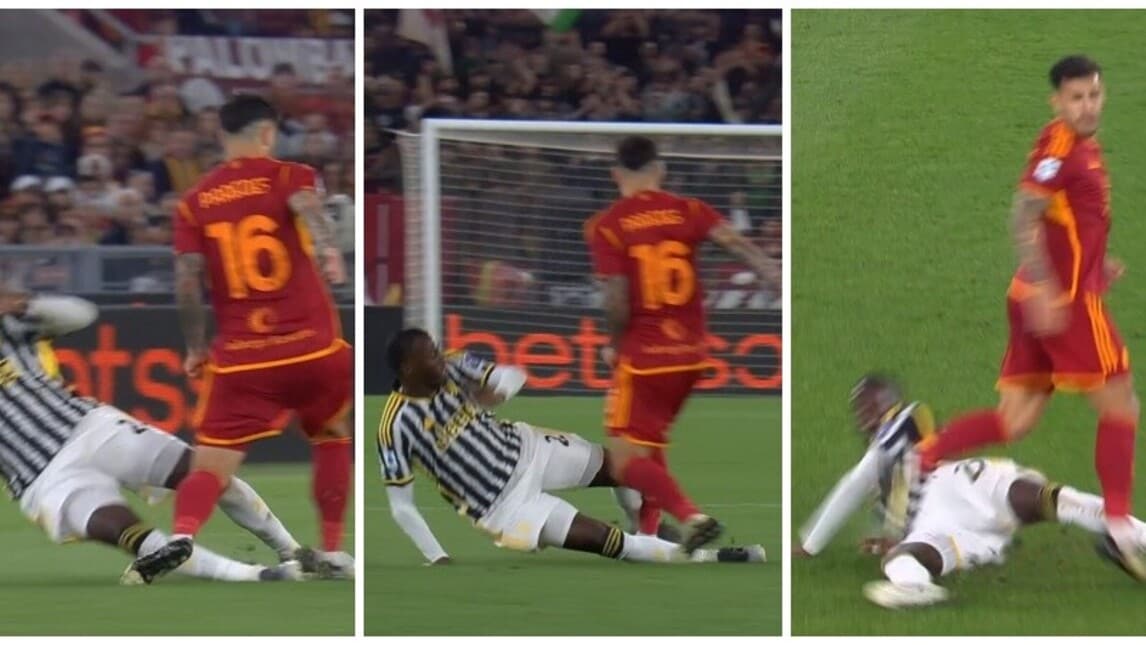 Weah fallo su Paredes: per Colombo non è secondo giallo, la fotosequenza