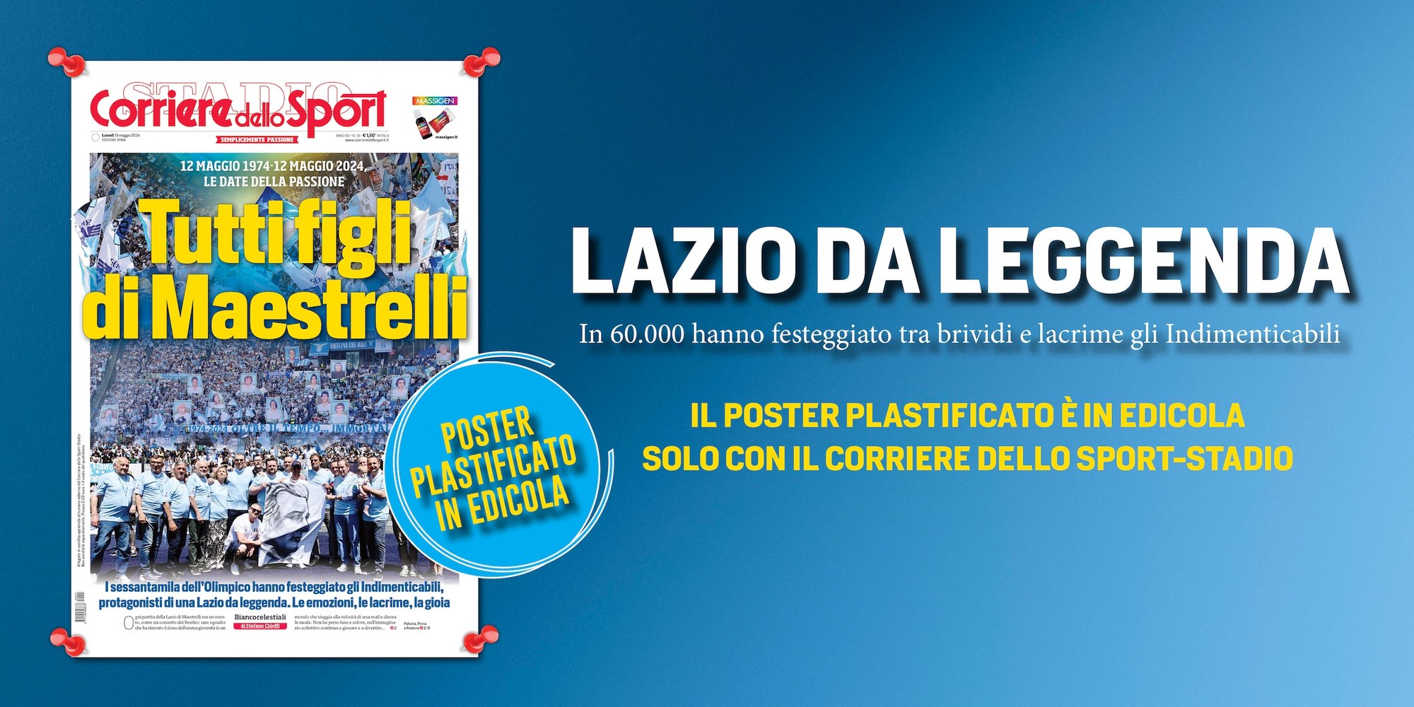 Corriere Dello Sport - 12 Mai 2004 - Spécial 30 Ans Scudetto Lazio 1974