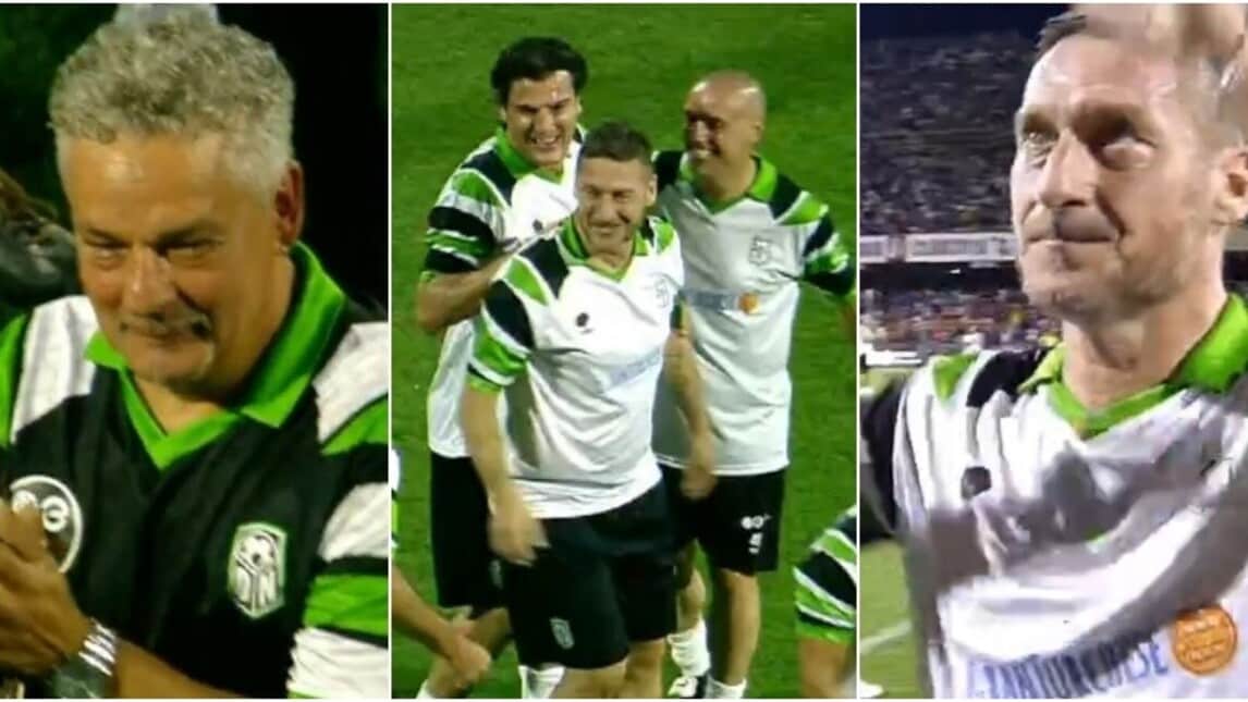 Operazione Nostalgia, Baggio commosso e Totti scatenato: le immagini