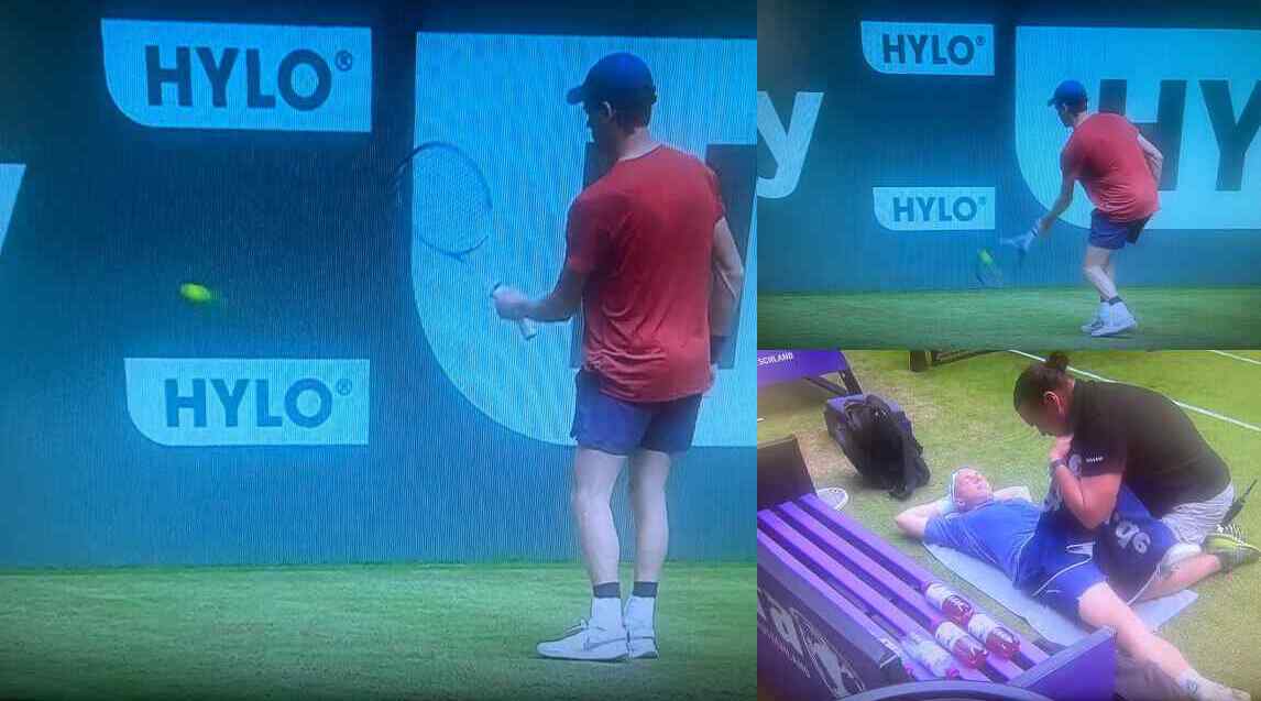 Griekspoor ha bisogno di un massaggio, e Sinner inganna l'attesa così...