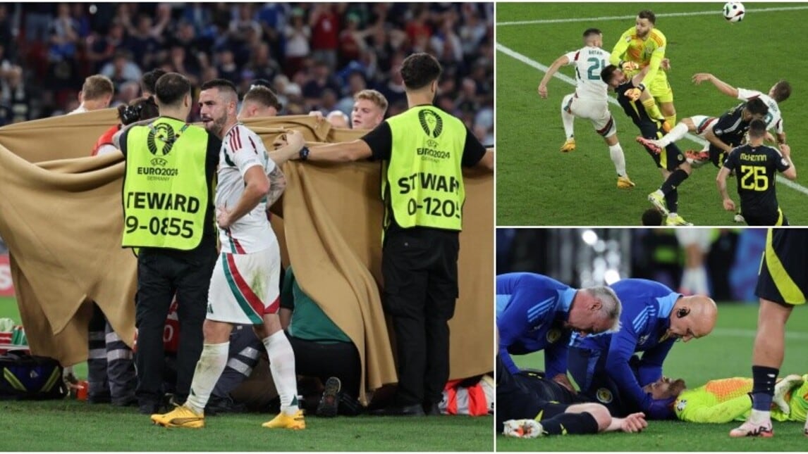 Varga resta a terra dopo un bruttissimo scontro: shock durante Scozia-Ungheria