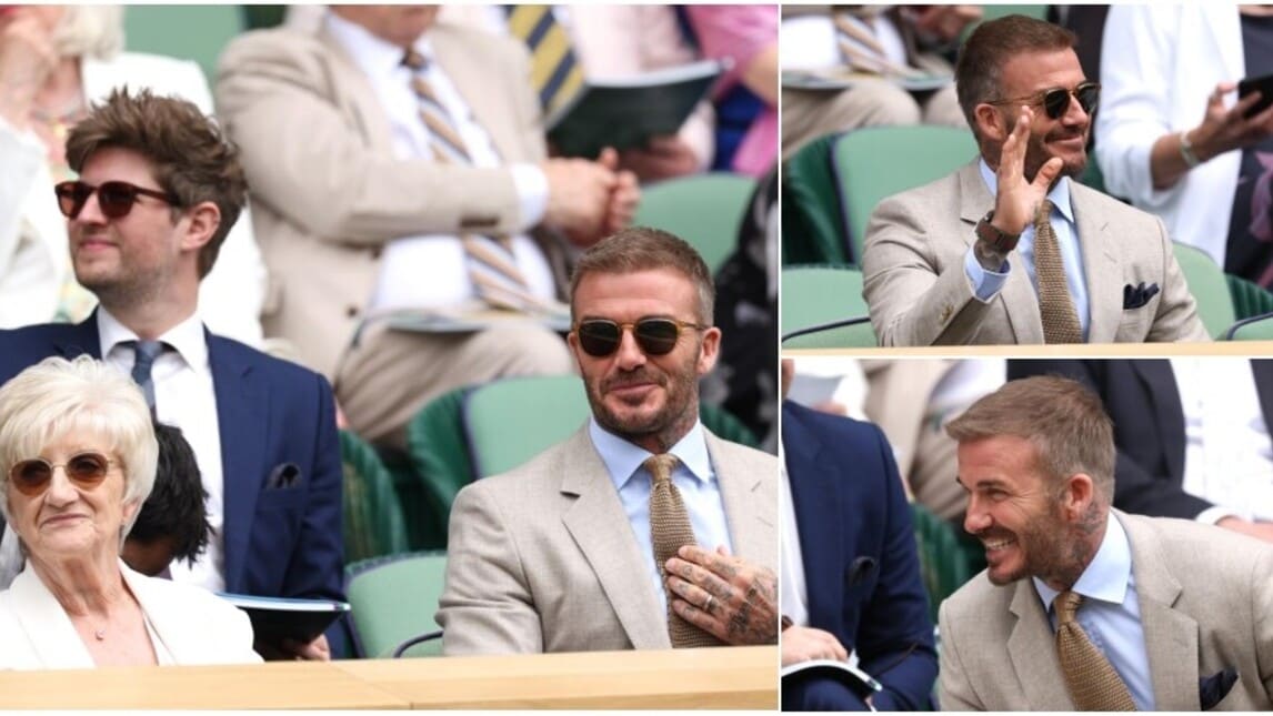 Beckham a Wimbledon con la madre: che eleganza per il match di Alcaraz!