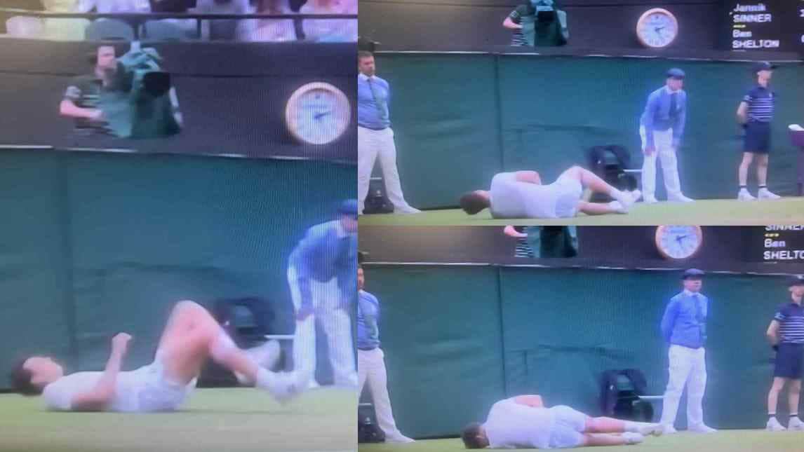 Paura per Shelton, che caduta al terzo set nella sfida con Sinner