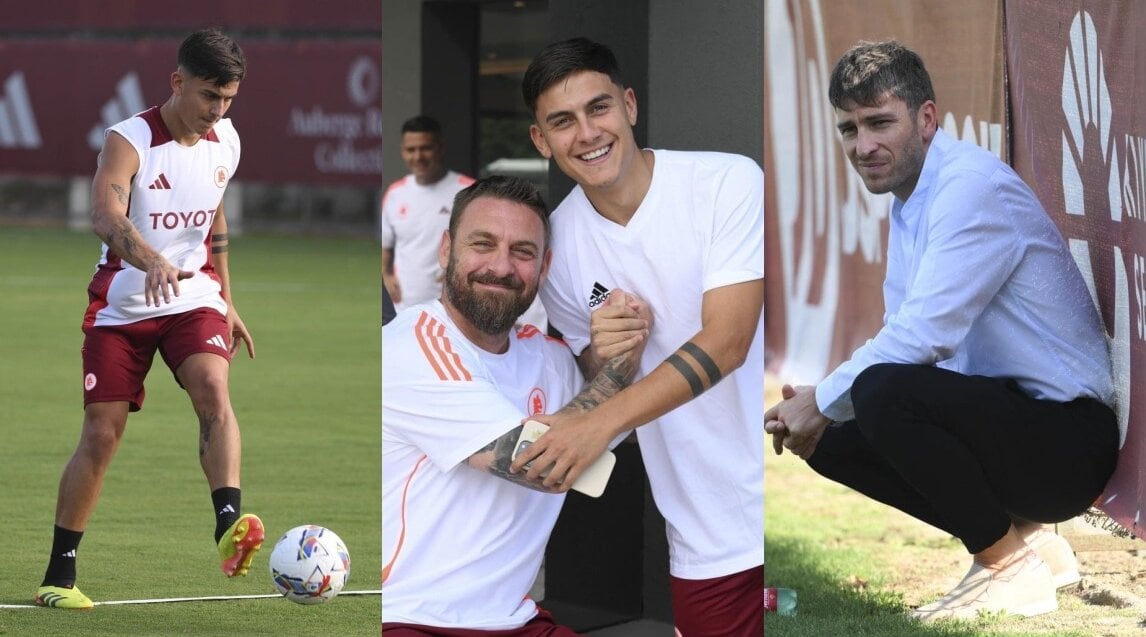 La nuova Roma di De Rossi, Dybala e Ghisolfi: primo allenamento a Trigoria
